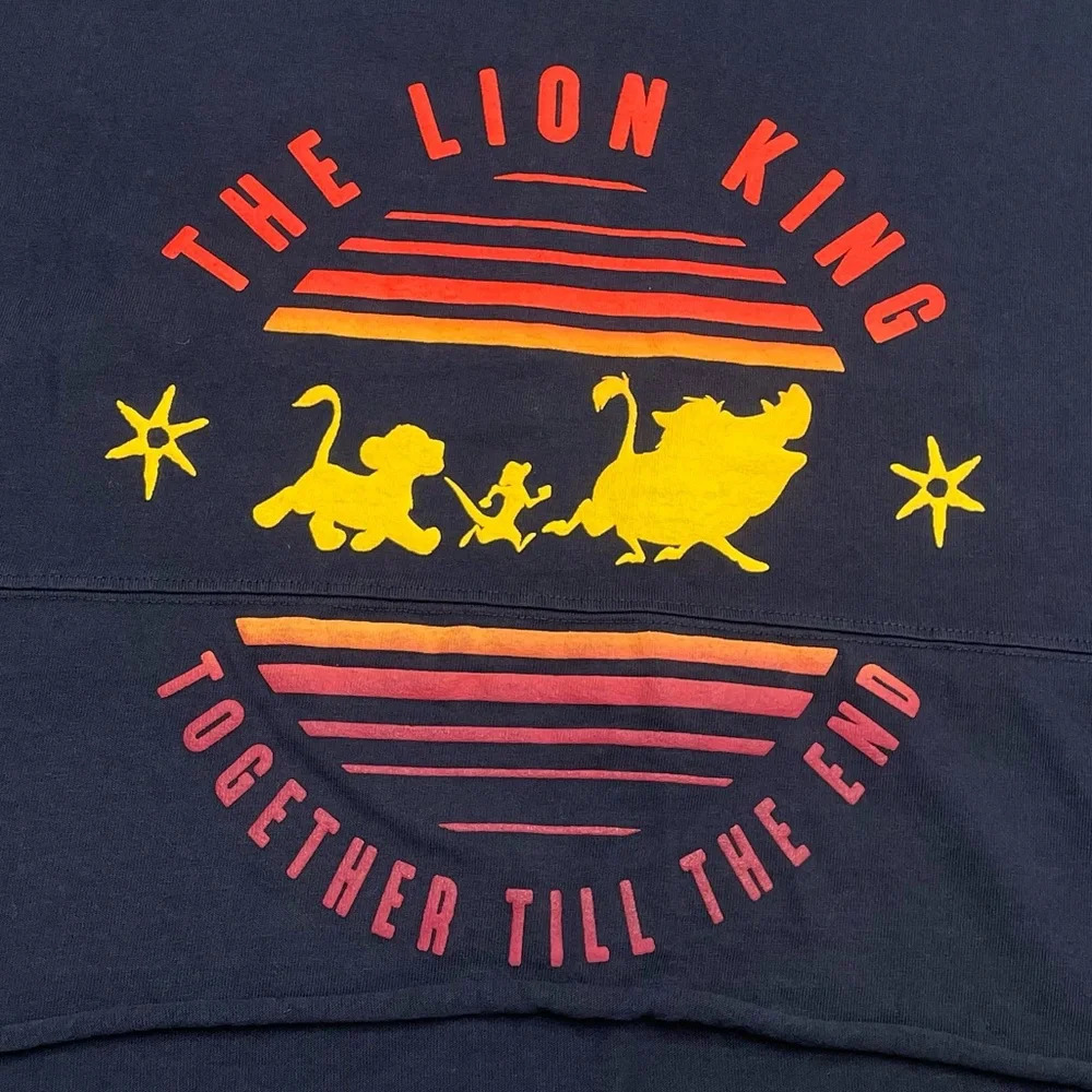 Disney Spirit Jersey The Lion King Hakuna Matata Crop Long Sleeve Top Women L - Picture 11 of 12